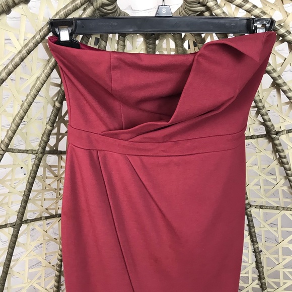 Lulus Strapless Bodycon Dress - Burgundy - Picture 3 of 8